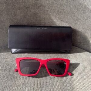 Saint Laurent SL 467 RED Frame Grey lens Sunglasses